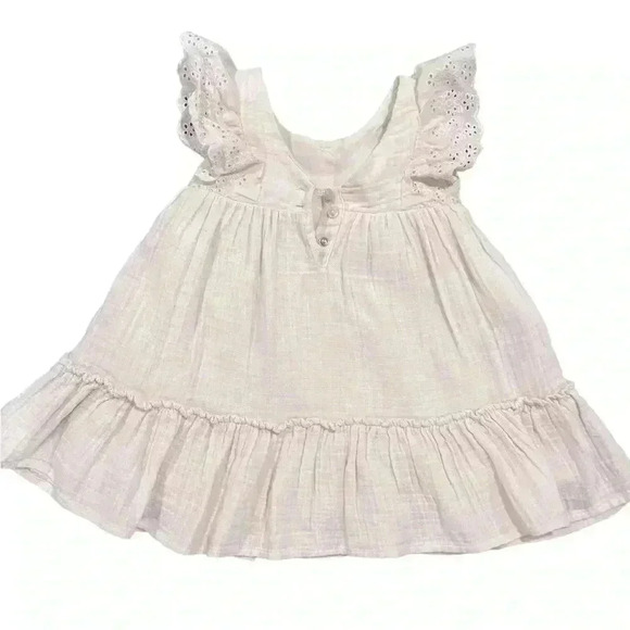 Rachel Ashwell Light Pink Lace Sleeve Double Lined Summer Dress - Picture 2 of 4